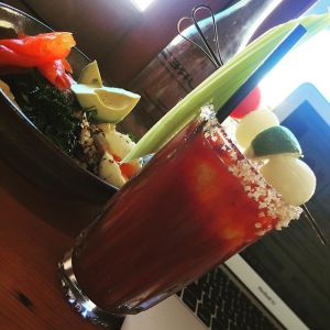 The Bloody Mary @ Porch and Parlour, also at Sydney. Bondi in fact, who needs garnishes when you have a view? 